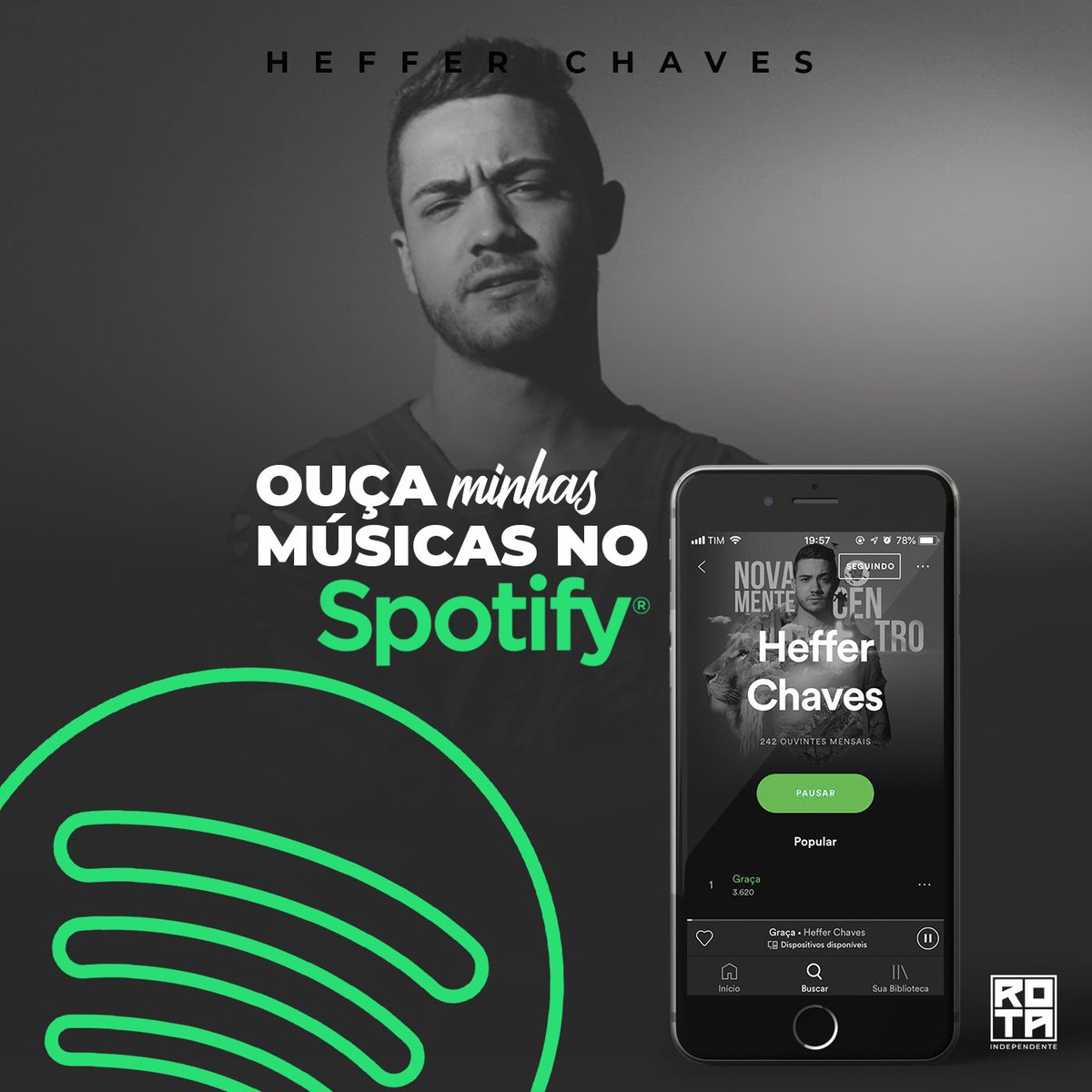 Ouça as músicas do cantor @hefferchavess  no Spotify 🤍
" O impossível não existe para Deus 🎧 "

#rotaindependente #music #plataformasdigitais #work #saopaulo #digital #somosorotaindependente #gospel #spotify #playlist #hefferchavess