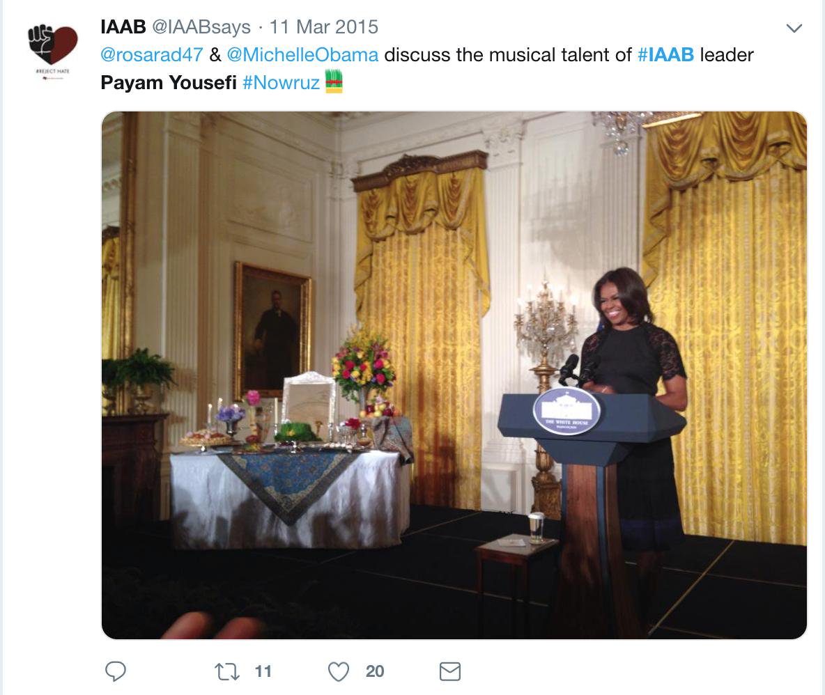 8)Kharrazi was at the Obama White House during an Iranian New Year (Nowrouz) festival along with  @nargesbajoghli, another Iran apologist/lobbyist who pushes Tehran’s talking points in U.S. media, including, of course, the  @nytimes.