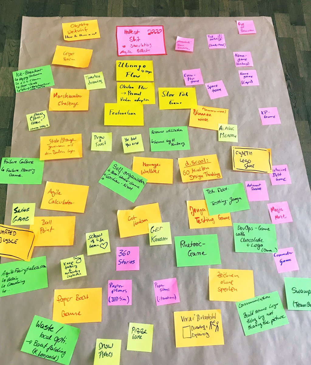 PaulaRayen's tweet photo. Shout out to the Agile community: what are other games to simulate agile effects #agilegames #hottestshit @rommax #atr20 https://t.co/AFz9jOksWS