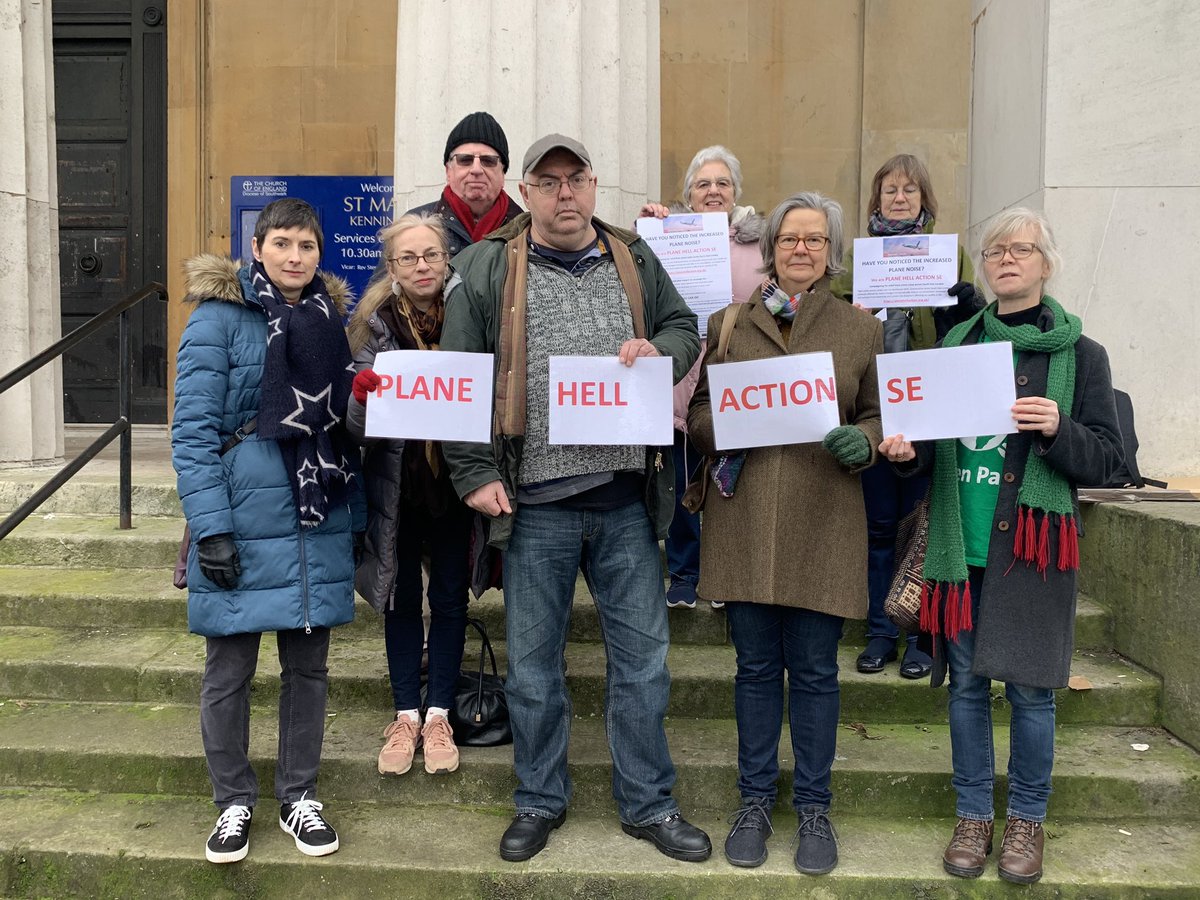 CarolinePidgeon's tweet image. Great to join @planehell campaigners against City Airport expansion this morning at Oval. The cumulative impact of City and Heathrow airports across South East London is huge.