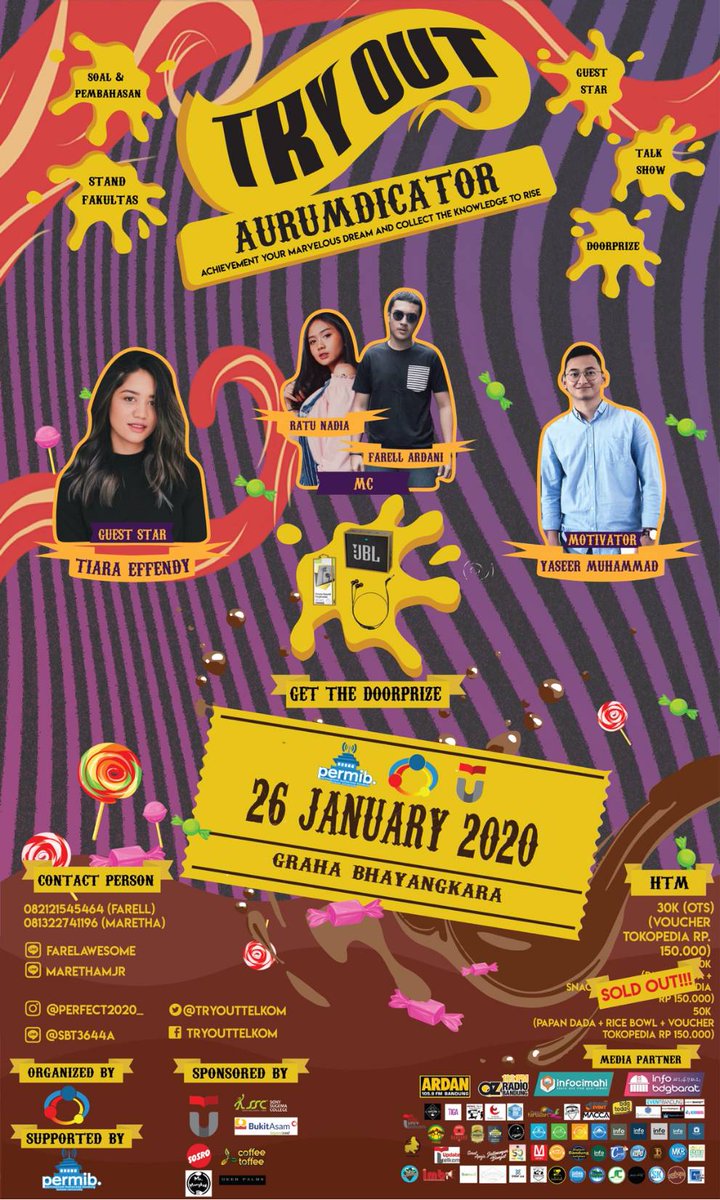 💠 PERFECT 💠
( Permib Freedom In Creativity ) 2020 
Telkom University Proudly Present :

Try Out SMB Telkom University 📢

🎪 AURUMDICATOR 🎪
"Achivement your Marvelous Dream And Collect the Knowledge to Rise"