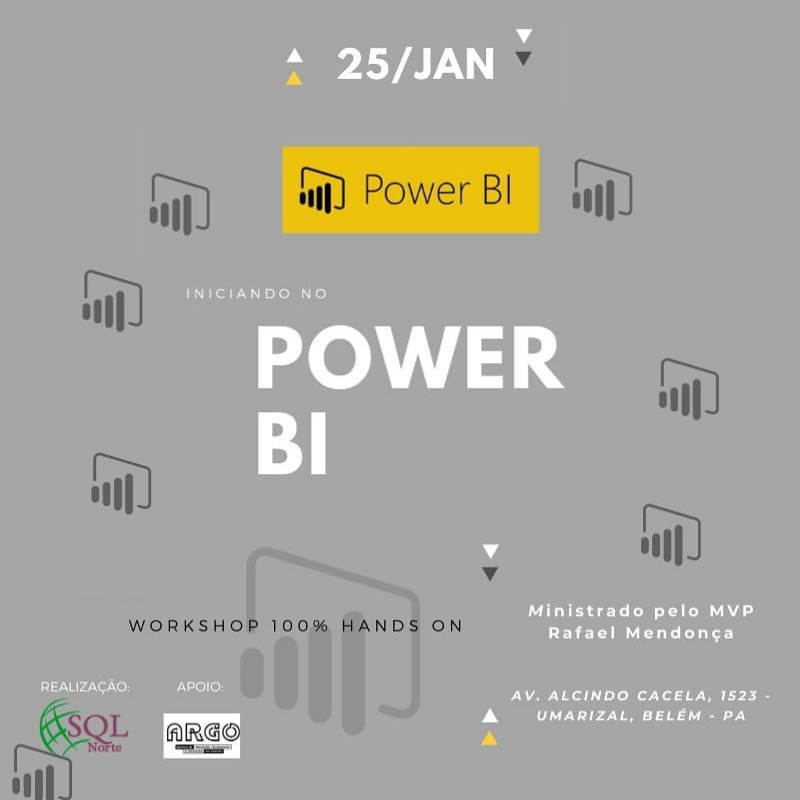 agendatipara's tweet photo. Iniciando no Power BI - Workshop 100% Hands On
Data: 25/01/2020
Local: CESUPA Alcindo Cacela, 1523, Belém/PA
Info: https://t.co/3GeWgo3MZh
#Evento #powerbi #sqlnorte @sqlnorte https://t.co/QRROhKBgpG
