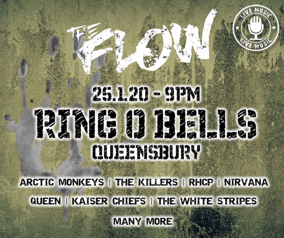 rock2theflow's tweet image. Playing tonight at The Ring O Bells Queensbury from 9PM.

Expect tracks from the likes of Arctic Monkeys, Kaiser Chiefs, Nirvana, RHCP, Queen, The White Stripes, The Killers and many more.

Would be great to see you all there!

#Livemusic #Bradford #Queensbury

@mattcbrad