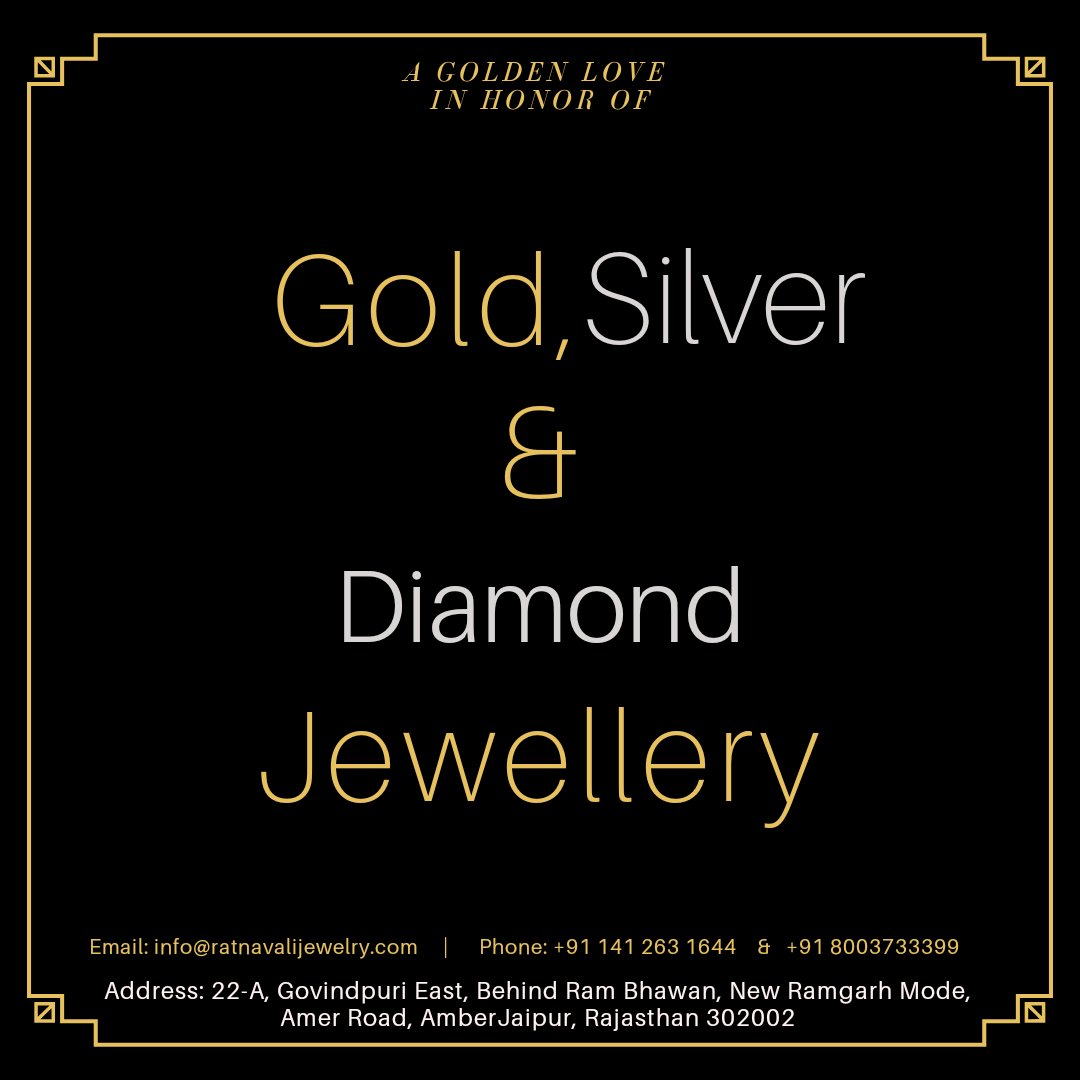RatnavaliJewlry's tweet photo. Gold, Silver &amp; Diamond Jewellery In Jaipur.
#ratnavalijewelry #jewelry #jewellerydesigner #jewellers #jewels #jewel #jewelryaddict #jewelleryaddict #jewelleryaddicted #gold #silver #diamonds #jaipur #jaipurjewel https://t.co/UL3YiCXWw2