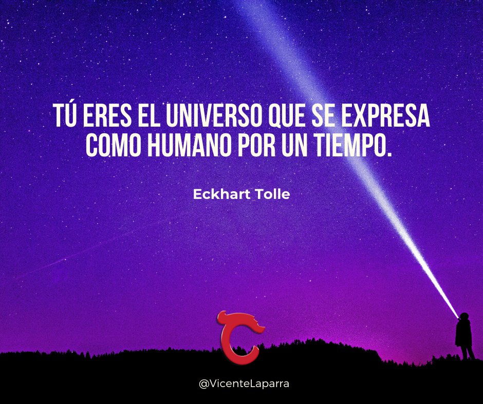 VicenteLaparra's tweet photo. Tú eres el universo que se expresa como humano por un tiempo. https://t.co/jWusRba556
