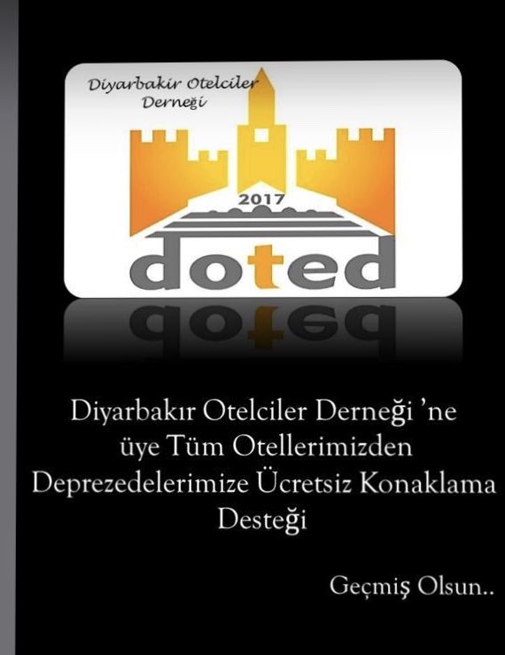 Hasan_Guzeloglu's tweet photo. Diyarbakır olarak ilk andan itibaren depremden zarar gören komşu illerimiz Elazığ ve Malatya’nın yanındayız.
Diyarbakır Otelciler Derneği depremzede tüm kardeşlerimize ücretsiz konaklama desteği veriyor.
Allah birliğimizi daim eylesin,
Devletimizi ve Milletimizi korusun. https://t.co/6I17O5vI3R