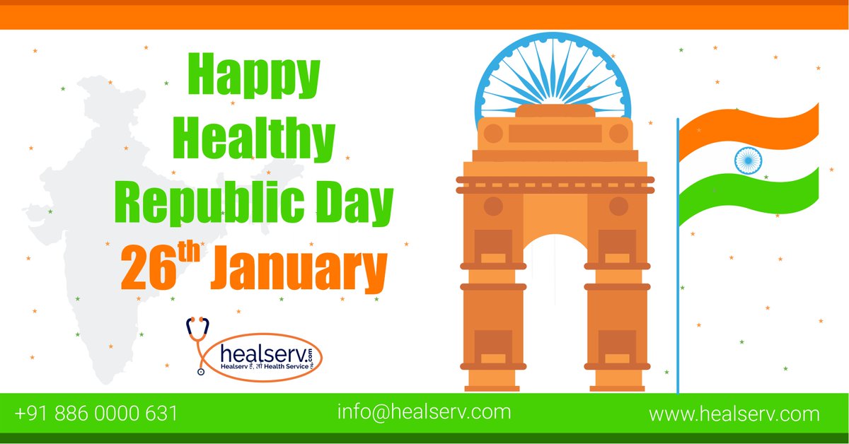 HealServ's tweet photo. Healserv Wishes You A Very Healthy

Happy Republic Day

#26January #HappyRepublicDay #Healserv #Healthcare #RepublicDayWishes #26JanuaryWishes https://t.co/GBRIzxdOlV