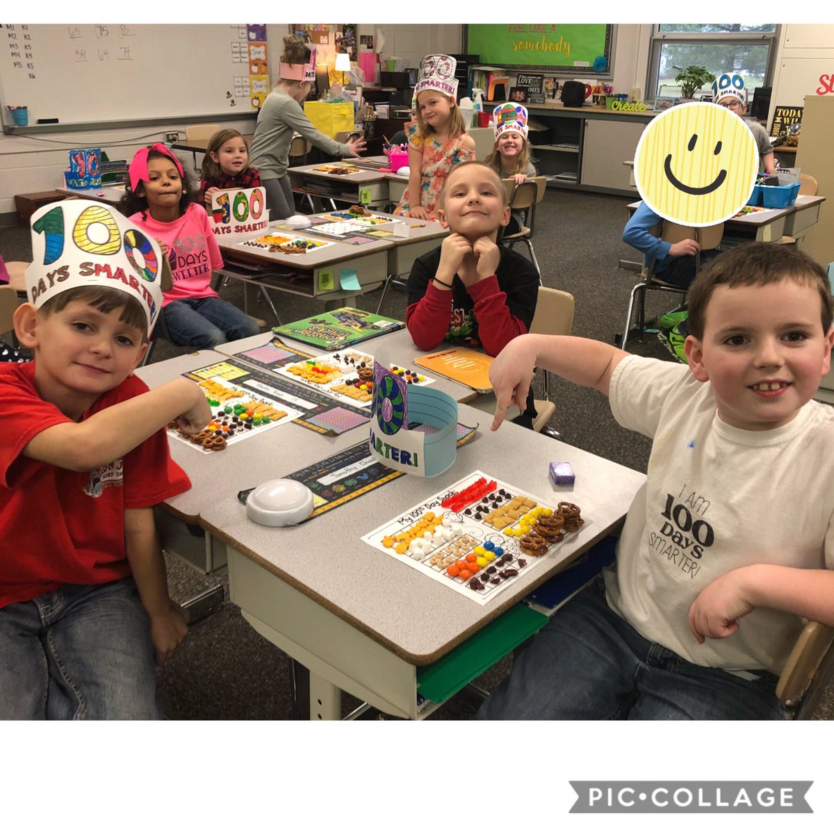 kandi_pretorius's tweet photo. We are 100 days smarter, stronger, kinder, more determined, sillier, awesome!! #WeAreMG #100thDay #awesomefirstgraders #bethekindkid https://t.co/nx8Oj2Mlv1