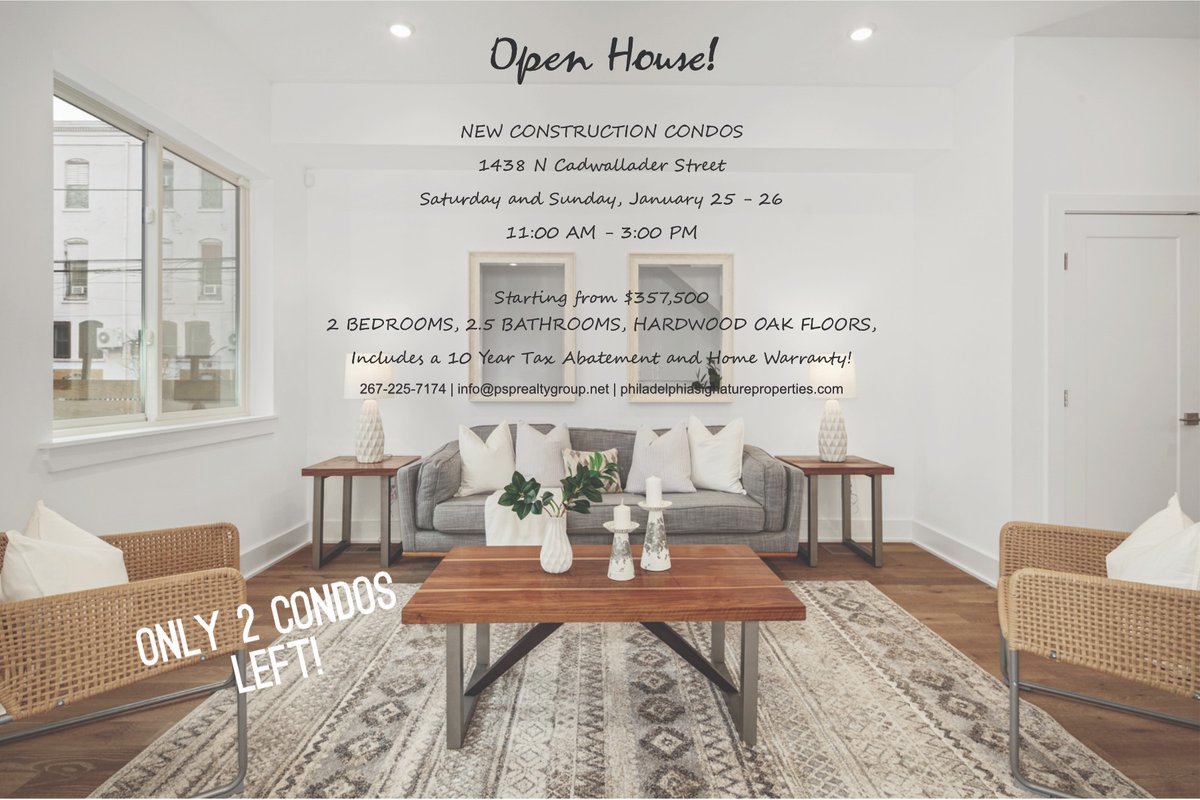 PSPRealEstate's tweet photo. Open House New Construction Bi-Level Condos! These gorgeous condos offer recessed lighting, GE stainless steel appliances and white quartz countertops. Come see us this weekend in Old Kensington! https://t.co/6rmPBaBzxb