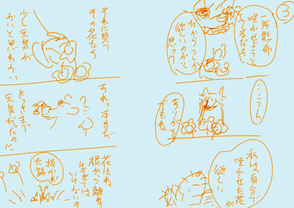 #20分で脳内スケッチ
【9/100】
プロット?初期案3 