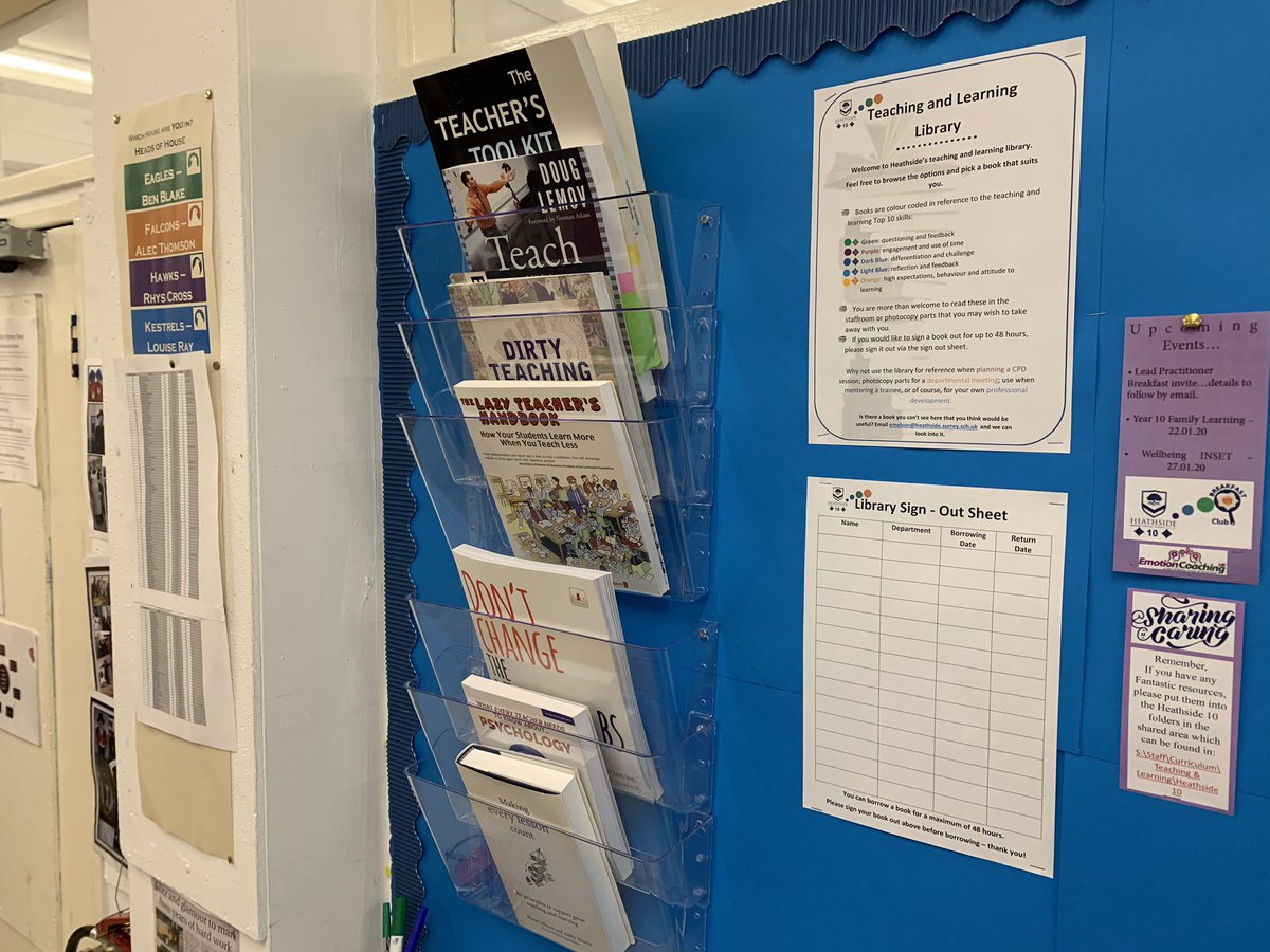 MrNick_GEMSCHS's tweet photo. Busy week of Family Learning and setting up our T&L Library 📚 in the staffroom - Well done time all involved, they did a cracking job! #heathside #teaching #learning https://t.co/nR0wNL24jP