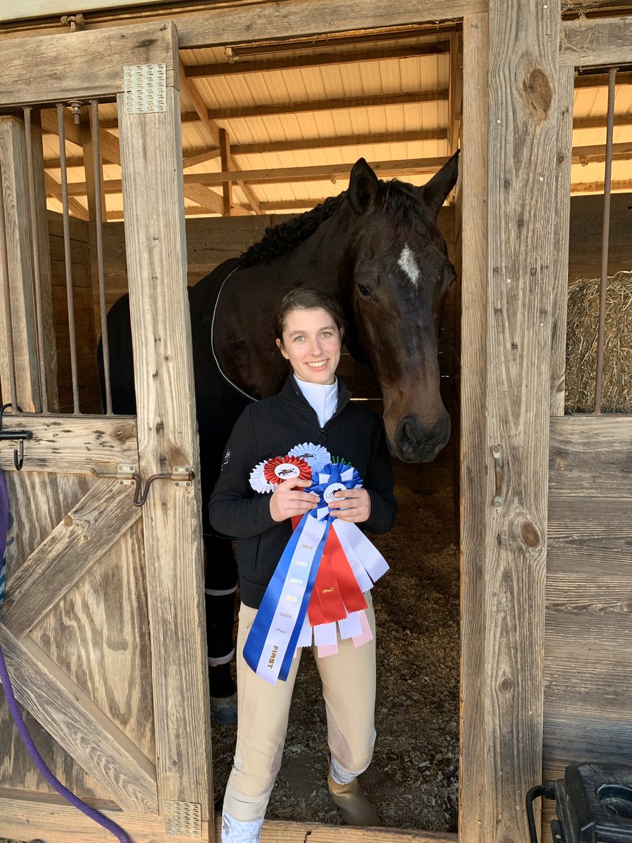 Congratulations to Myers Park IB 10th grader, Alexis Jandebeur!

Alexis has lettered in the equestrian program for this school year!  She received her pin and patch last week.

She competes in the hunter/jumper competitions for her barn.