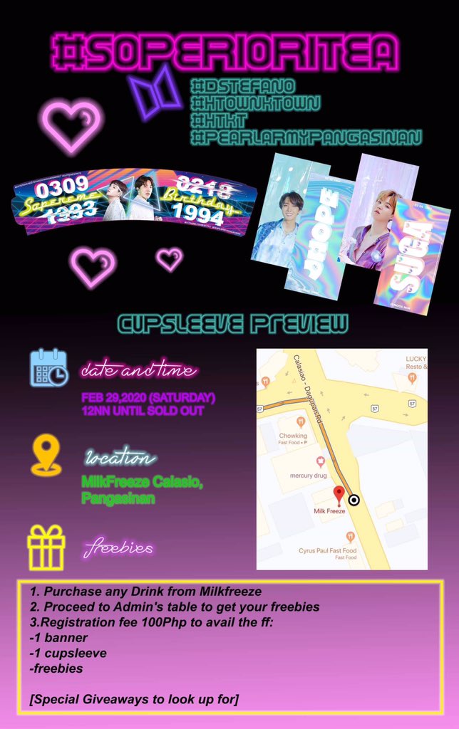 PearlARMY_Pang's tweet photo. #SOPERIORITEA

Date: February 29,2020
Time: 12nn- until sold out
Location: Milkfreeze Calasiao, Pangasinan

A SOPE CS Event:  Project by
#DSTEFANO #HTOWNKTOWN  #PEARLARMYPANGASINAN

https://t.co/0NqRRtNfRL https://t.co/MchF8VOs3d