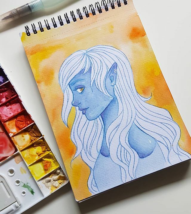 nealedraws's tweet photo. A blue elf girl I did the other day
.
.
.
#drawing #illustration #elf #traditionalart #art #myart #artist #artwork #sketchbook  #watercolour #watercolor #artistoninstagram #artistoninstagram #instaartist #instagramart https://t.co/pJlLMi7F1x https://t.co/v9sa0cuij6