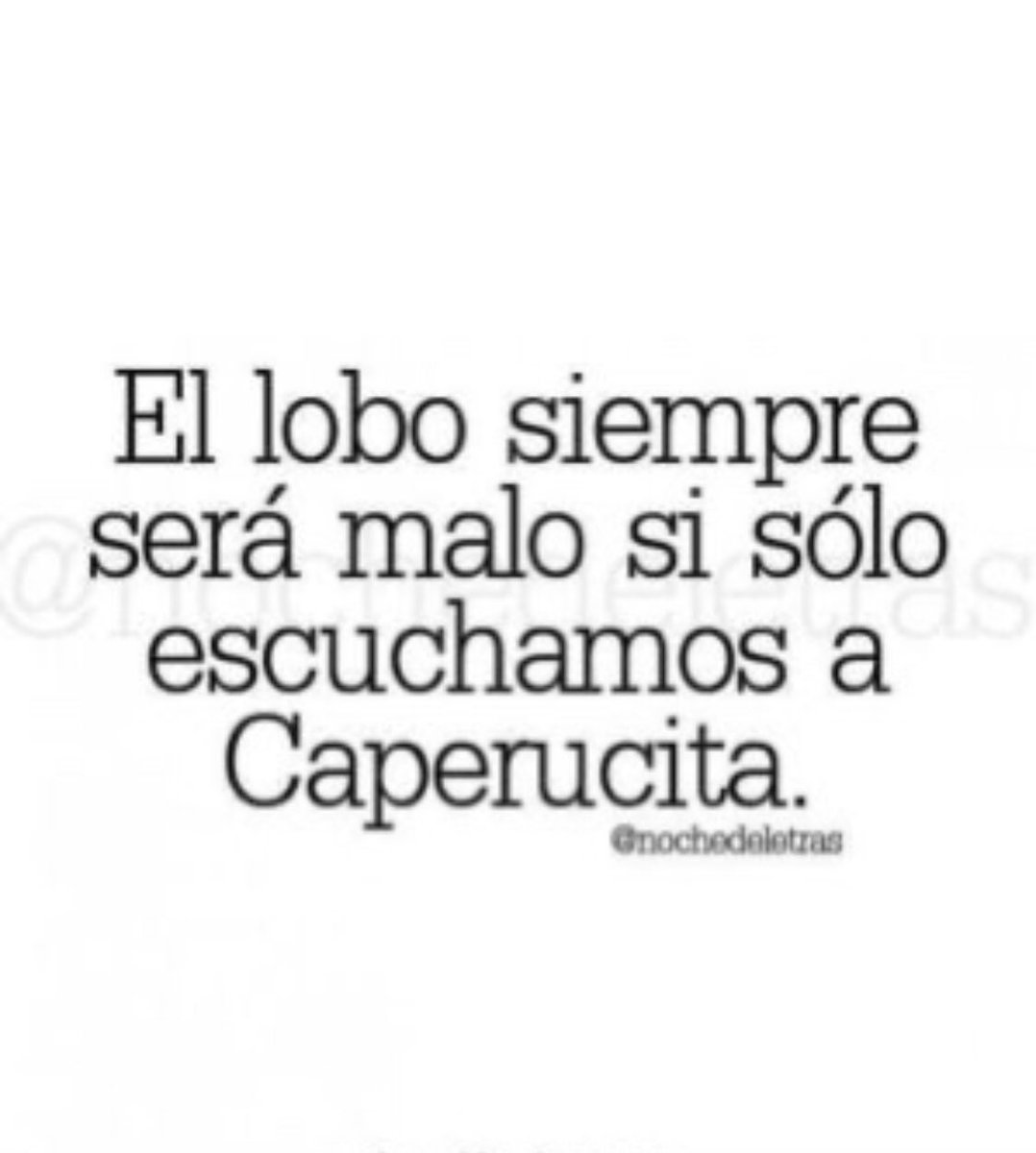 Habrá q escuchar al lobo... #NoSeDigoYo