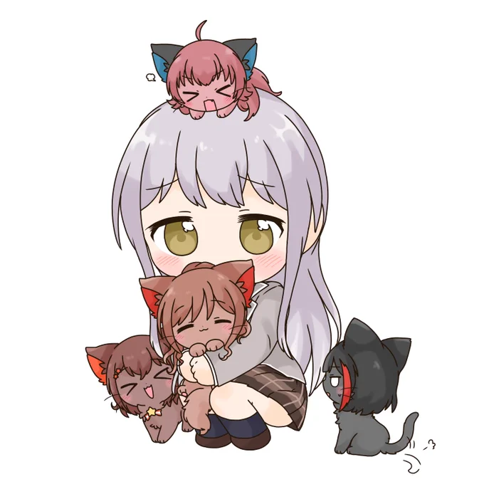 ガルパ擬獣化!
友希那さんとねこたち? 