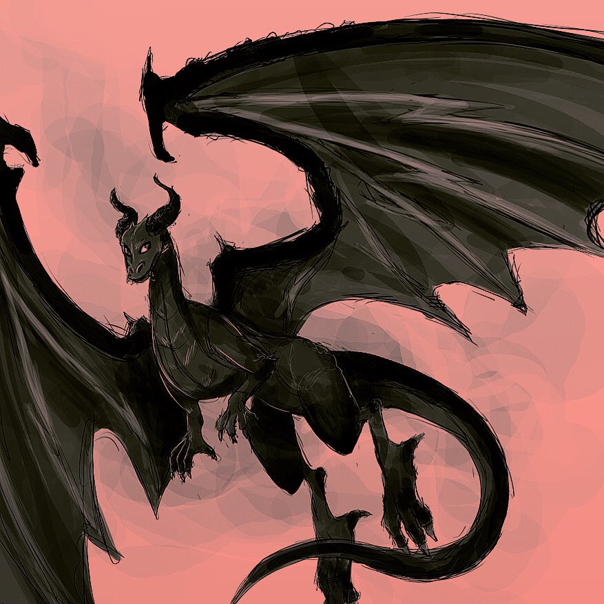 MagicofDawn1's tweet photo. Sketch of a dragon (night type) from the Magic of Dawn series, written by Leah Dougherty. Artwork done by @Cantrona ! #magicofdawn #dragon #sketch #md #fantasybooks https://t.co/TYfR6fxKXC
