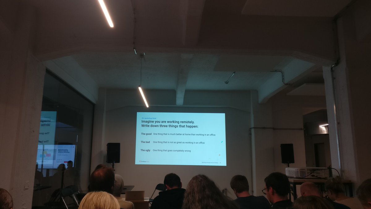 refnode's tweet photo. Jetzt mal in der Session "Working remotely but not lonely: Teambuilding, Workshops, Work hacks" mit @jessover9000

Und was ist eure Antwort auf the good, the bad and the ugly?

Sehr inspirierende Eindrücke der Teilnehmer:innen

#i2c https://t.co/0s2A3JjCwp