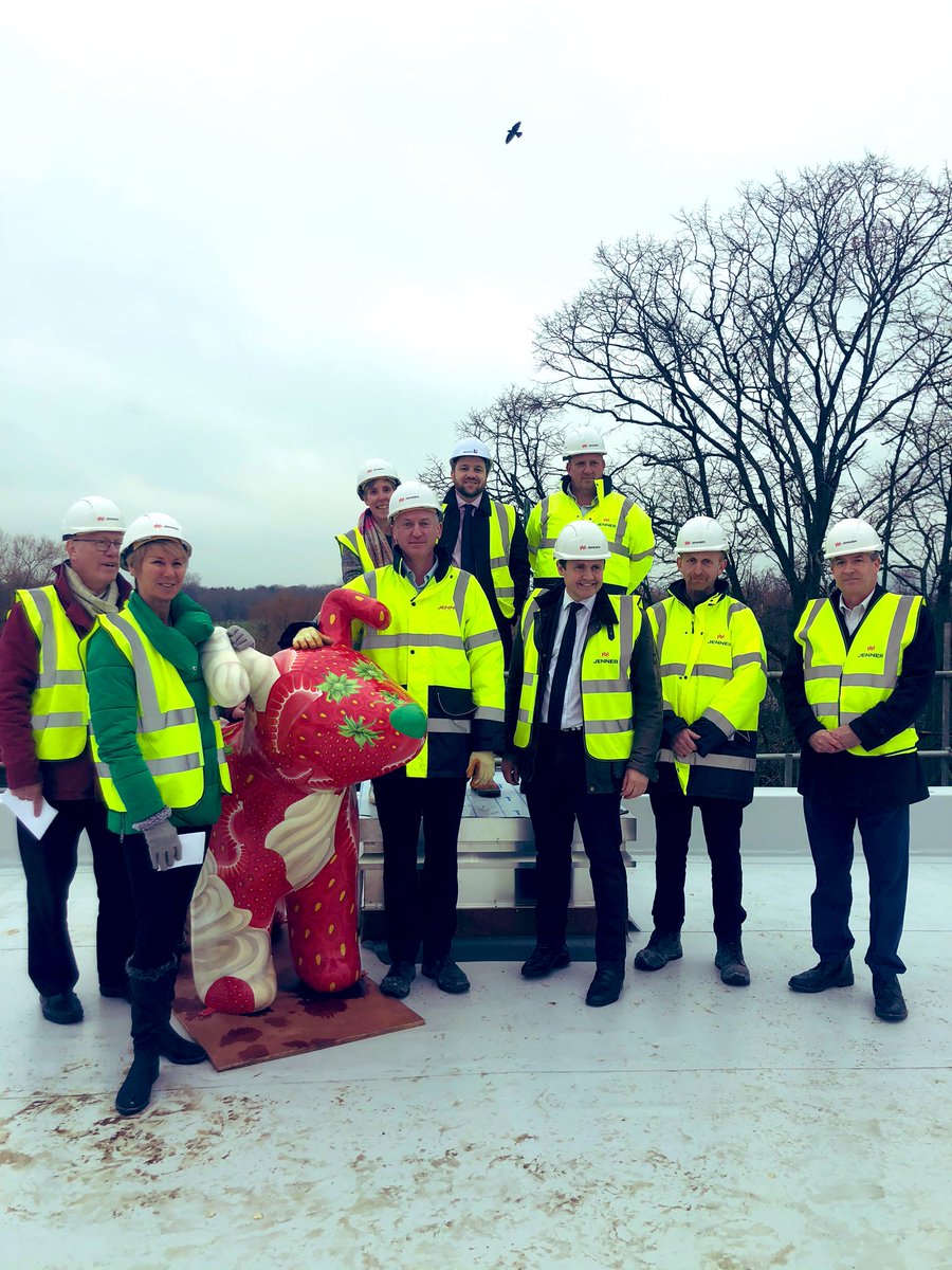 Yesterday, Team Jenner were proud to officially ‘Top Out’ Tonbridge Medical Centre, being delivered for <a href="/assuraplc/">Assura</a> to provide fit-for-purpose new facilities for the town. Honoured to be joined by our client, many local dignitaries &amp; of course our <a href="/AshfordSnowdogs/">Ashford Snowdogs</a> Pawberry! ❤️🐾🏗