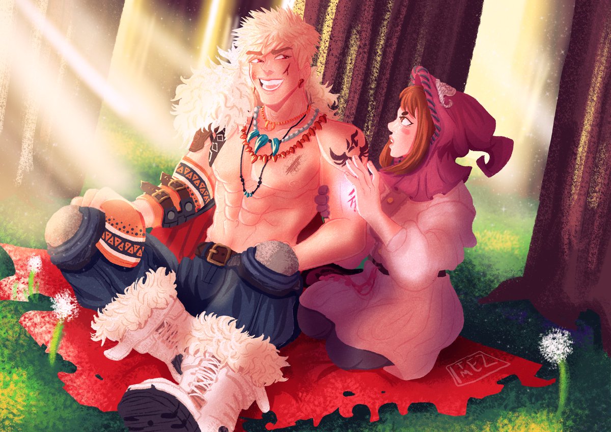Uraraka: Can you PLEASE try to not get hurt?
Bakugou: Hell no, I get to have you patch me up

I didn’t think I showcased my love enough for the fantasy AU so here we are 🥺❤️ #myart #kacchako 

Do not repost/ QRT