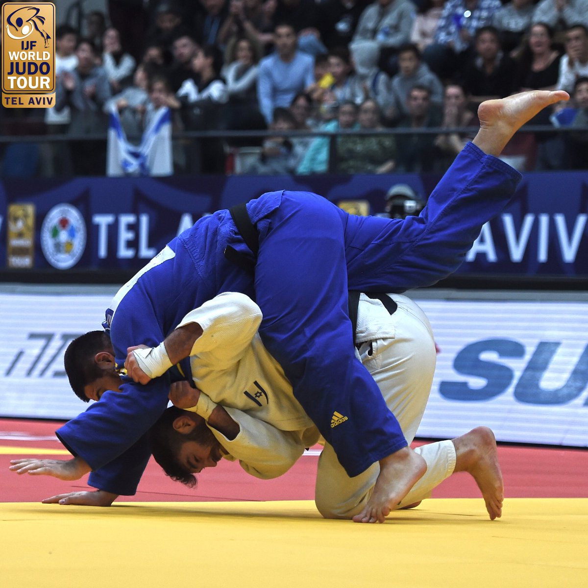 Judo's tweet photo. To the delight of the home crowd Israel have an athlete in both the -100kg & +100kg Final - Peter Paltchik and Or Sasson will be contesting the Gold medal in the Final block at 17:00 local time! Watch live on https://t.co/tBdSWfK7t7! #JudoTelAviv ©️ IJF Media Team - Ben Urban https://t.co/jpFHSOGuJ8