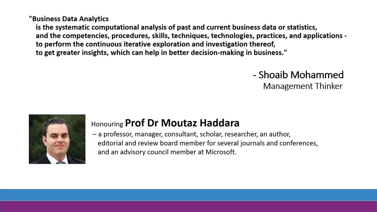 FurpleCS's tweet photo. Honouring Prof Dr Moutaz Haddara – professor, manager, consultant, scholar, researcher, author, editorial and review board member for several journals and conferences, and advisory council member at Microsoft.

It's an honour to know and interact with him.

#ShoaibMohammed https://t.co/FglIhA90eH