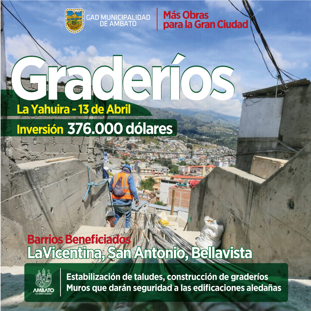gadambato's tweet photo. #ObrasParaLaGranCiudad| Barrios emblemáticos de Ambato como ‘La Vicentina’ ‘San Antonio’ y ‘Bellavista’ serán los beneficiados, con esta obra que busca mantener la seguridad y bienestar de los ciudadanos.  

¡Juntos construimos la Gran Ciudad del Ecuador! https://t.co/EdlJijlAsJ