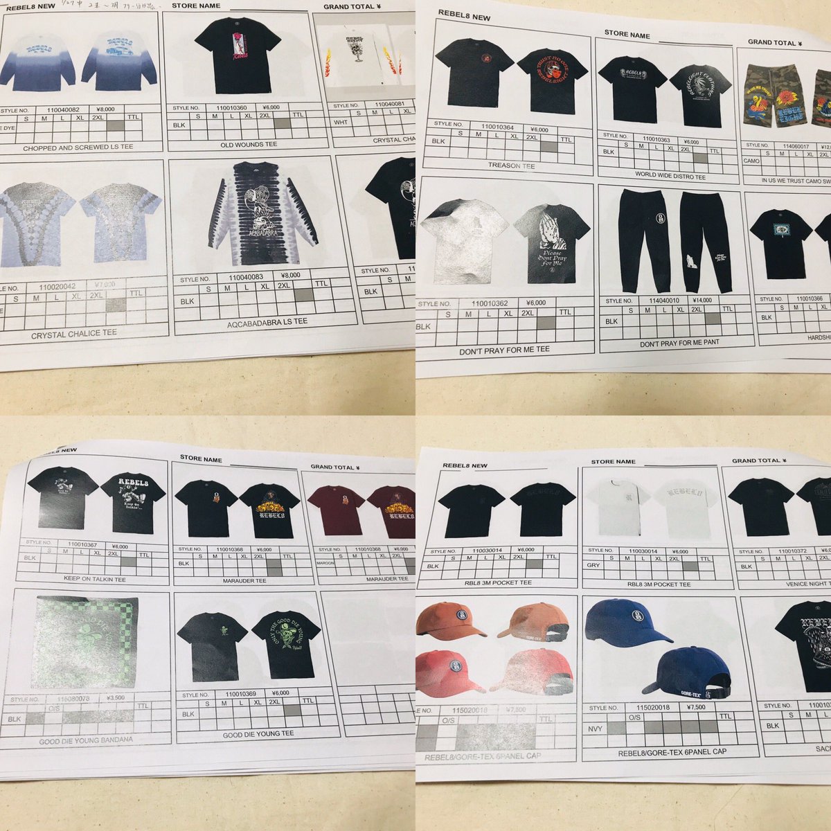 Placerealstreet's tweet photo. REBEL8より久々に新作資料が到着💥2月末〜3月リリース予定^_^
1/27までオンラインショップで予約も受付しまーす^_^
全サイズは入荷しないので確実に欲しい商品は予約がオススメ👀
https://t.co/P6Zv1Cdzic
#REBEL8 #rebeleight #レベルエイト https://t.co/Yh3DYcGHUH