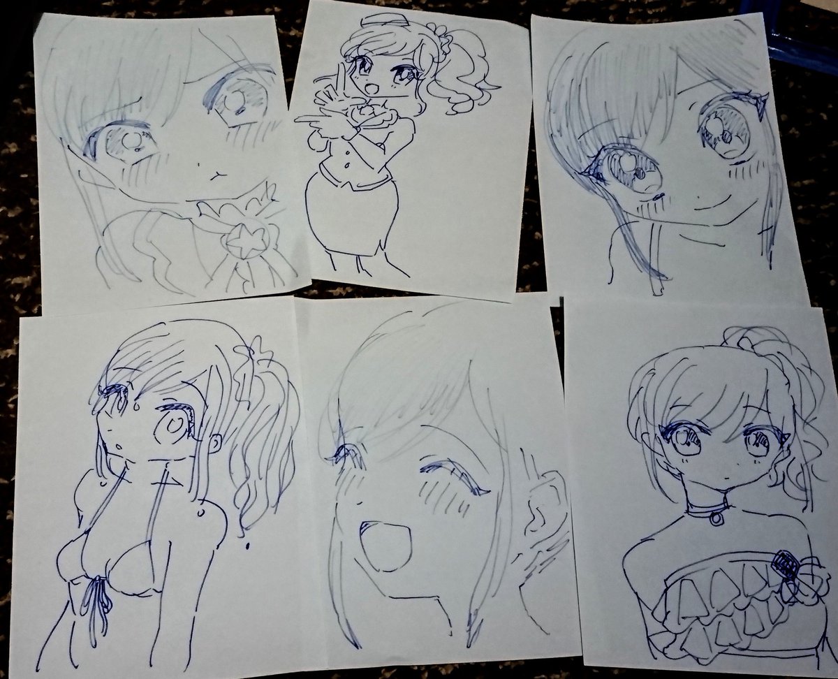 青ペン使いきりたかったからあおいちゃんかいた 