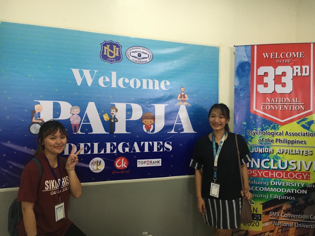 RTUPsych's tweet photo. ICYMI: Delegates from the @RTUPsych attended the 33rd National Convention of PAPJA with the theme "Inclusive Psychology: Valuing Diversity and Accommodation Among Filipinos" in National University and SMX Convention Center. https://t.co/DPlQzlqgOV