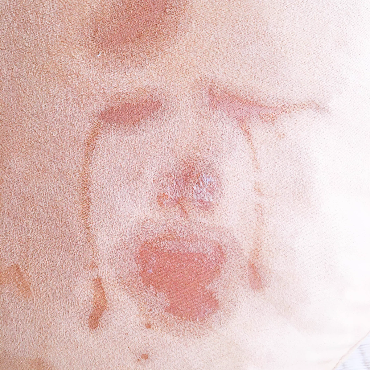 【衝撃】クッションに突っ伏して泣いていた形跡が怖すぎる件