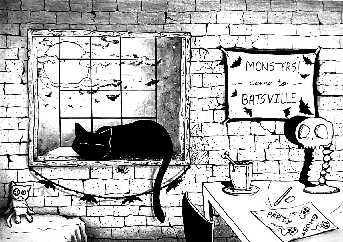 deadlyxtango's tweet photo. Old 💀

#Caturday #blackcat #drawing #dibujo #traditionalart #artetradicional #art #artist #arte #illustration #comicart https://t.co/aWdYrDmPpj