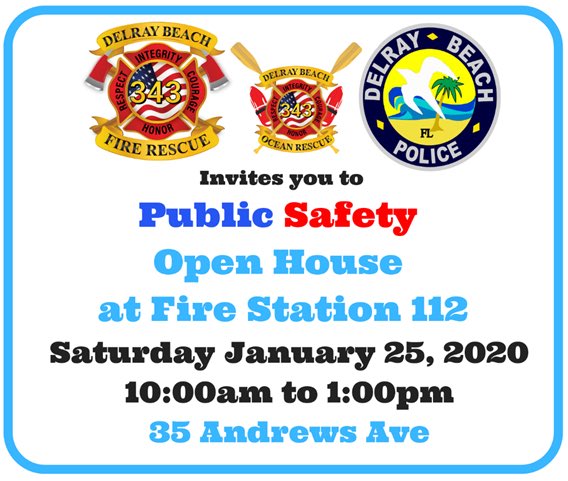 DelrayBeachPD's tweet photo. Public Safety Open House starts at 10 a.m. this morning. If you are looking for family fun, make sure to stop by and hang out with #TEAMDelray! There will be demonstrations, games for the kids, food and much more. See you there! #OneDelrayOneCommunityOnePoliceDepartment https://t.co/zeTTvvlv5f
