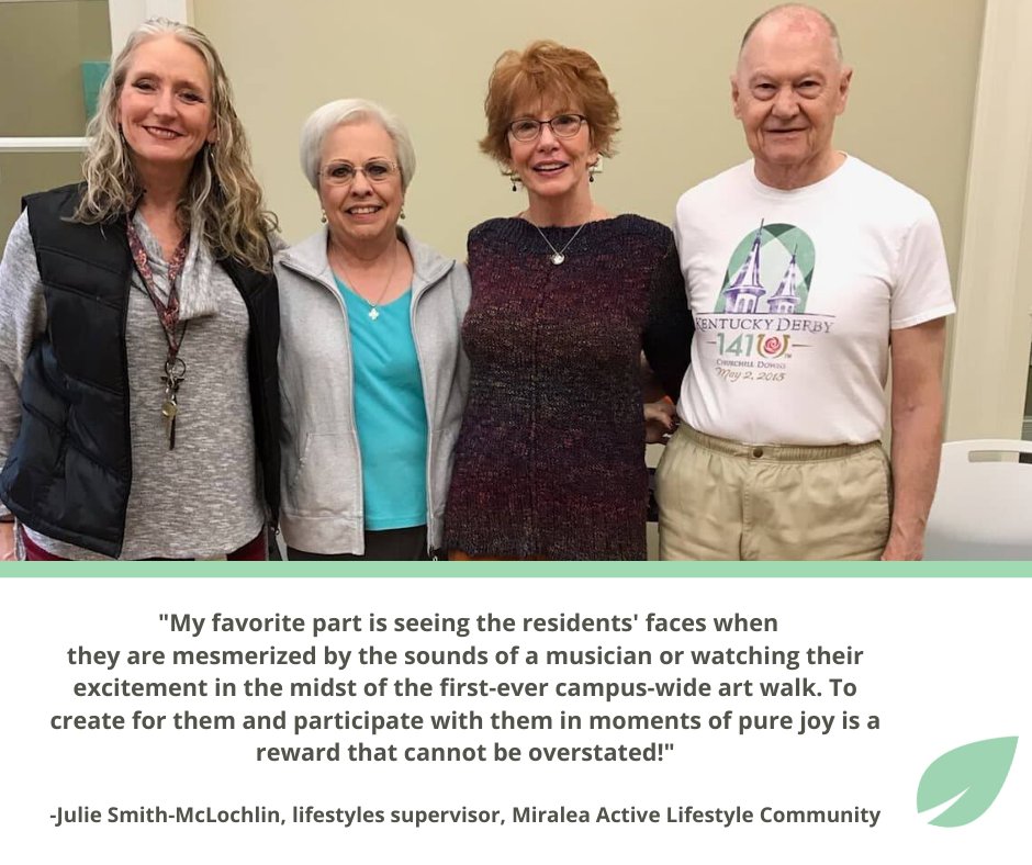 masonic_ky's tweet photo. #ActivitiesProfessionalsWeek features Julie Smith-McLochlin, lifestyles supervisor at Miralea Active Lifestyle Community. One of Julie’s favorite activities is the yoga class taught by long-time instructor Dr. Lisa Bauman. As you can see, the residents love it too! #activeaging https://t.co/Vc5WkKRPO0