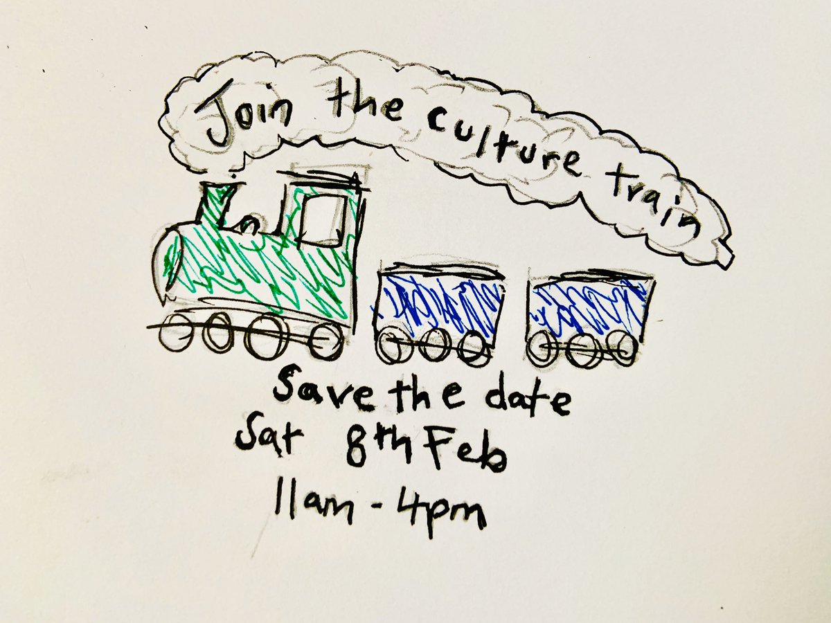 Save the date! Sat 8th Feb, 11am-4pm in Carlisle. 
An exciting opportunity to be part of the Multicultural Cumbria’s Carlisle Culture Bazaar...
We are going to make a beautiful cardboard train! 
All ages, no experience needed, free!
More details soon