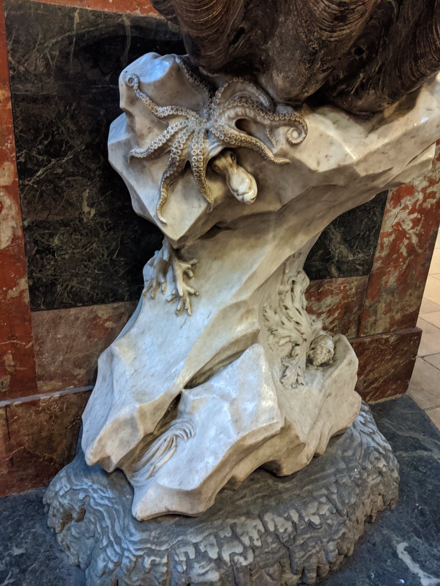 LavastreAntoine's tweet photo. Un des deux fameux bénitiers de Jean-Baptiste Pigalle à Saint-Sulpice. La coquille de taille magistrale est réelle. Elle fut offerte à François 1er par la République de Venise. https://t.co/YkZJ2OxXhi