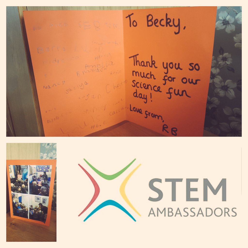 Being a #STEM #Ambassador has to be one of the most rewarding things you can do professionally outside the day job. It can have a huge #impact on a child seeing a female working in a STEM area (and it's great fun too 😊) Thank you to <a href="/StanwixSchool/">Stanwix School</a> for the lovely card