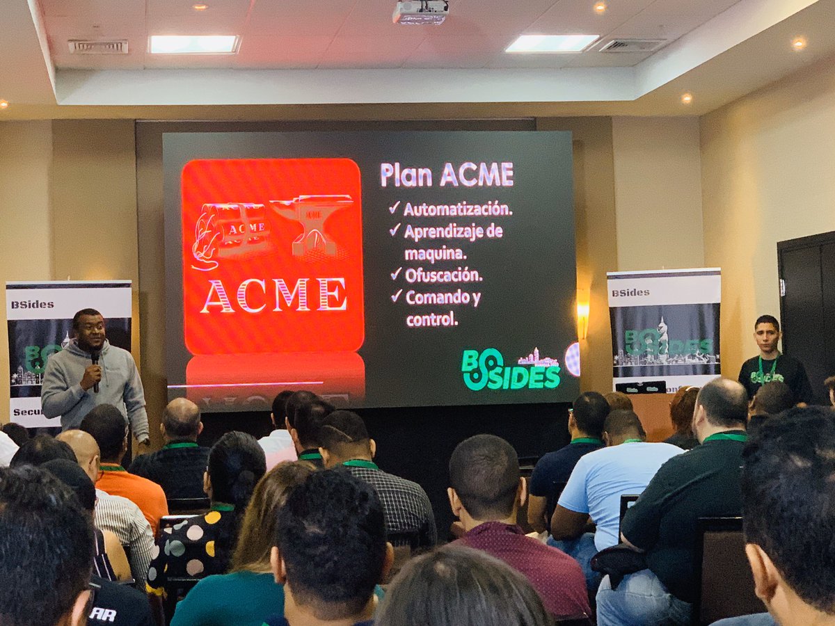 BSidespa's tweet photo. Seguimos nuestro día completo de #Hacking en #BSidesPa con la presentación “Asistente virtual para pruebas de intrusión mediante su Slackbot” por Hubert Demercado y Elzer Pineda.
#Hacking #BSides #Panamá #ciberseguridad https://t.co/pUD6mUTFU7