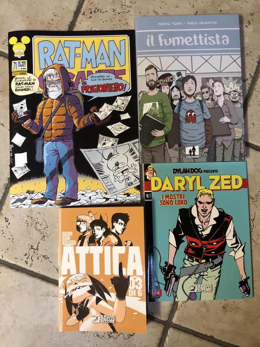 nerditudine's tweet photo. Un giro in fumetteria! #ratmangiganfe #ilfumettista #attica #darylzed https://t.co/tQCRrQTEId