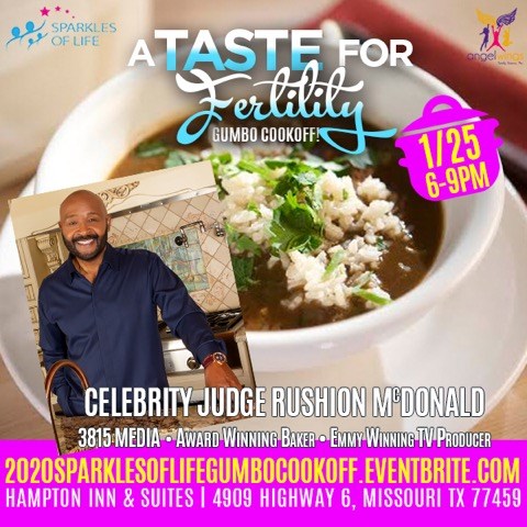 RushionMcDonald's tweet photo. #RushionEats is coming to Houston starting tonight! I will be one of the judges at the #SparklesofLife Gumbo Cookoff. We will be raising funds for the
@SparklesofLife
Foundation. Learn more at https://t.co/9BSCjeDxuU. #SparklesofLife #GumboCookoff #Infertility #Houston https://t.co/1ukBAKEZ86
