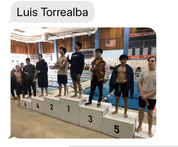 Congratulations to Luis Torrealba from <a href="/WTWLonghorns/">W.T. White Longhorns Athletics</a> swim who is on his way to <a href="/uiltexas/">Texas UIL</a> Regionals! 🏊‍♂️