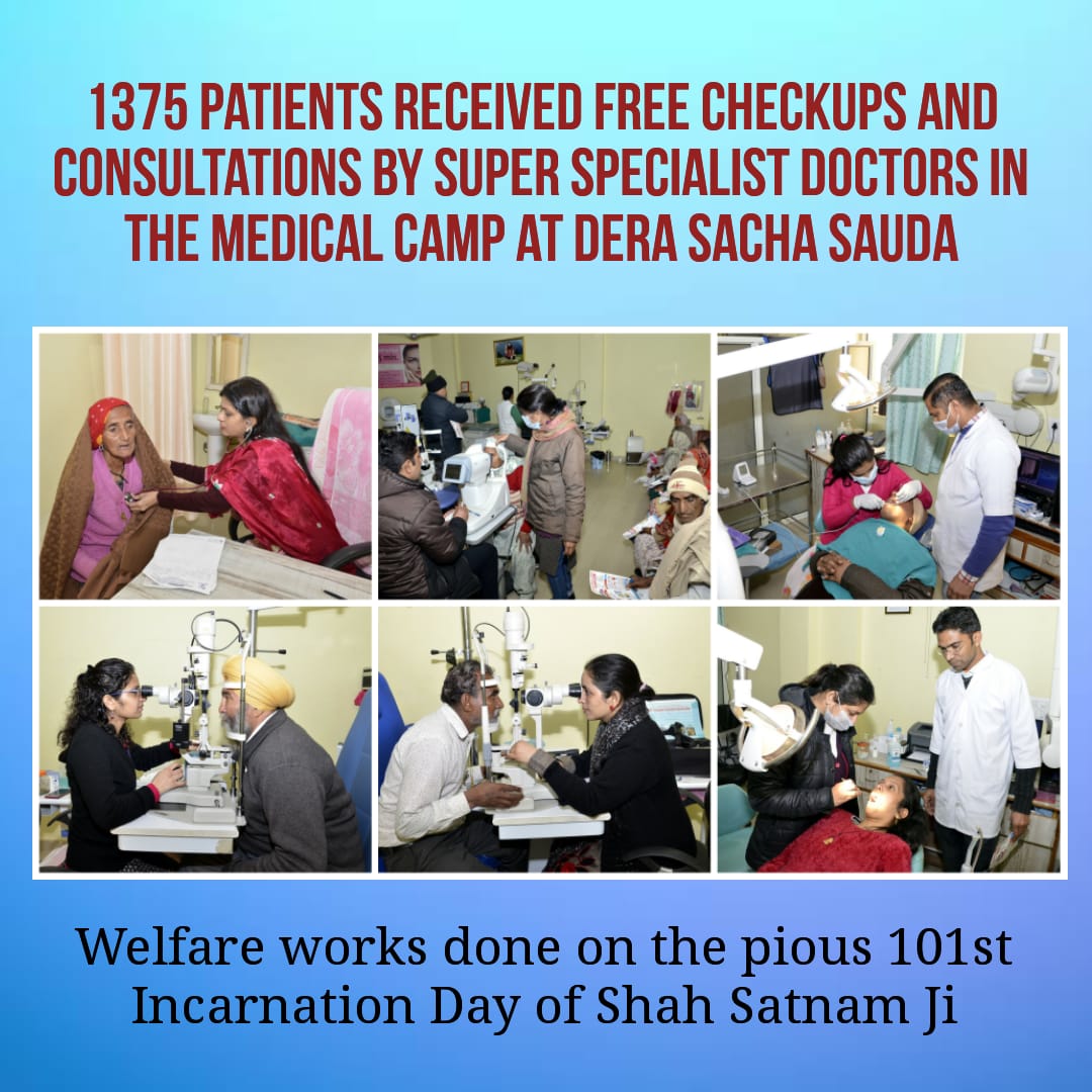 Shaminderinsan3's tweet photo. Following d teachings of human welfare, as taught by Shah Satnam Ji Maharaj and Saint Dr MSG Ji d 101st Incarnation Day at Dera Sacha Sauda was celebrated with numerous welfare works that included blood donation,clothes &amp; blanket distribution.
#MillionsCelebrated25thJan https://t.co/irEV69Smrq