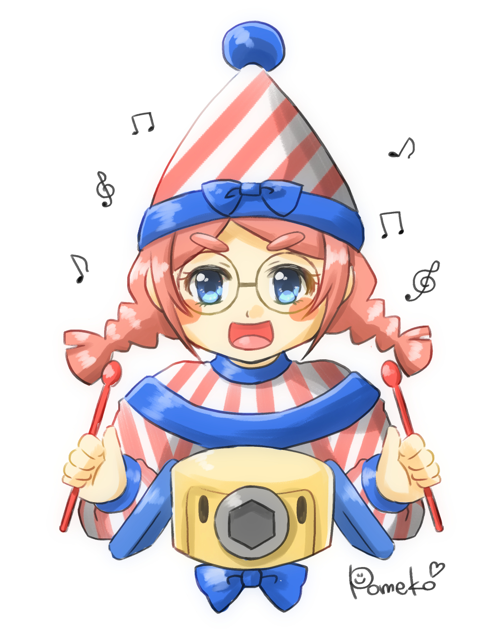 ポメ子 今日大阪のブロスタイベントに送ったファンアートはこちらです くいだおれ人形 ジェシー 他の方のイラストも見たいので参加した方のツイートまだまだ楽しみにしてます ブロスタ ブロスタ鋭角部 T Co Vcyhcx74sr