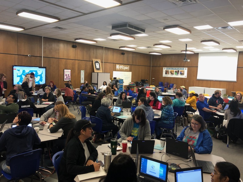 CPSB_TTC's tweet photo. Microsoft Innovation Day at CPSB. Tech labs are full and teachers are ready to learn about #MicrosoftEdu #CPSBTechInnovation https://t.co/T5WP02r67T