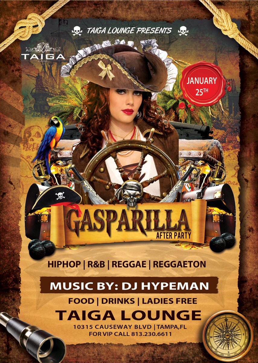 RealDJHypeman's tweet photo. #gasparilla2020 #Gasparilla Afrer party is at #TaigaLounge #TampaBay #Tampa #RealDJHypeman #DJHypeman #WorldsShortestDJ 
https://t.co/NaV5bjZ2EO 
#TampaFL #Tampaweddings #Tampadjs https://t.co/IdUbmE1vrM