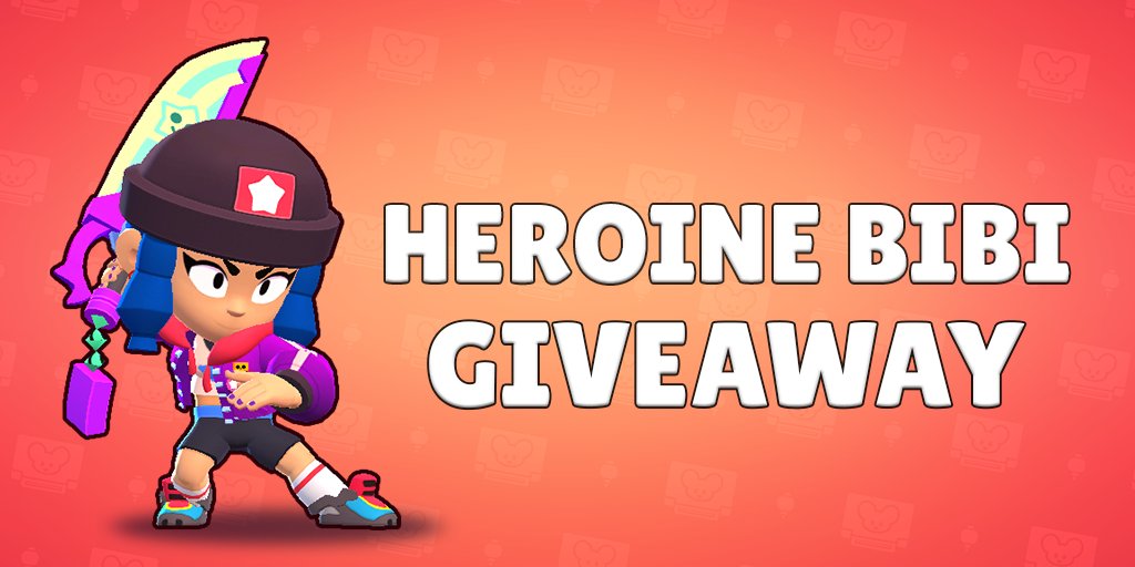 FOLLOW &amp; RETWEET for a chance to win Heroine Bibi! 💥

Don't forget to comment your profile link that you can grab from here: starli.st/stats

Good luck in the giveaway! #WinBrawlSkins