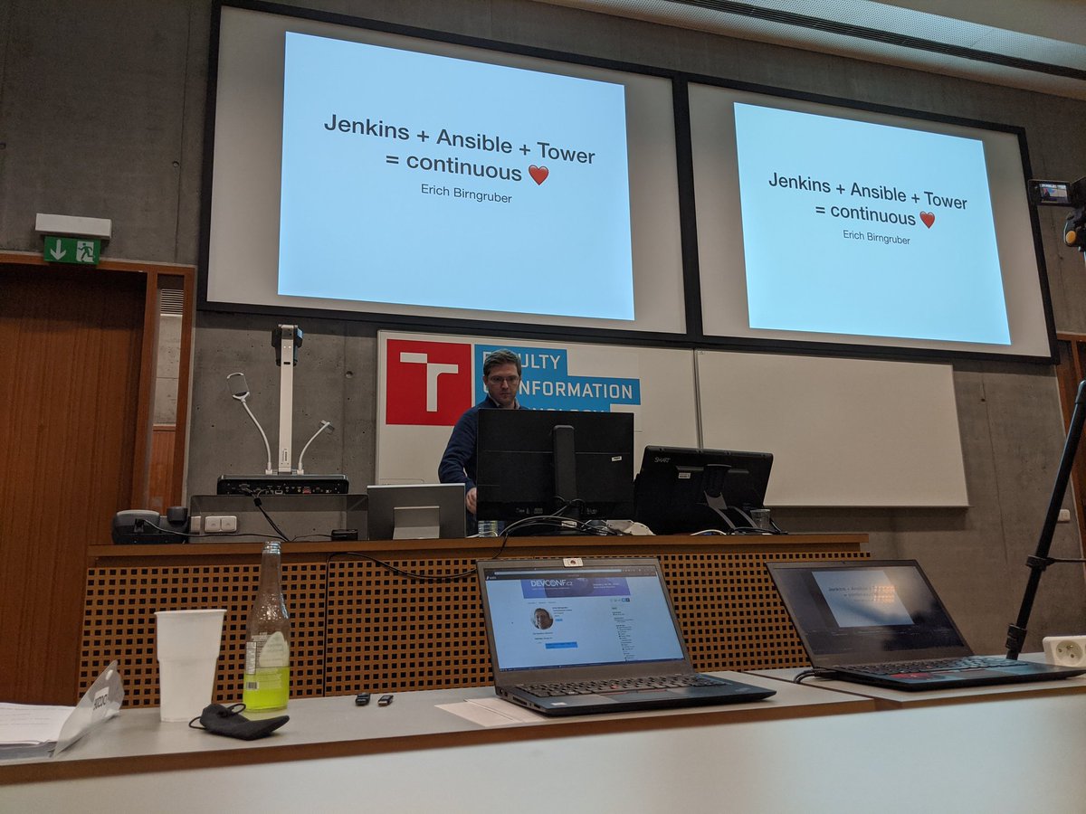 timeu_s's tweet photo. Great talk by my colleague @ebirn about our CICD pipeline for containerized applications ! #DevConf_CZ https://t.co/43uJ99vpDF