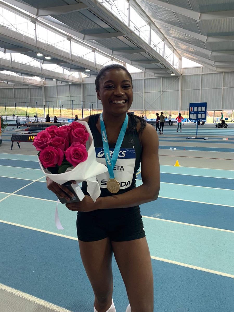 GSWorldwide_'s tweet photo. A triple jump gold medal for @NaomiOgbeta at @nmathle! Naomi’s second gold medal in 2020! Great work 🥇🙌 https://t.co/BOFKtFEPoA