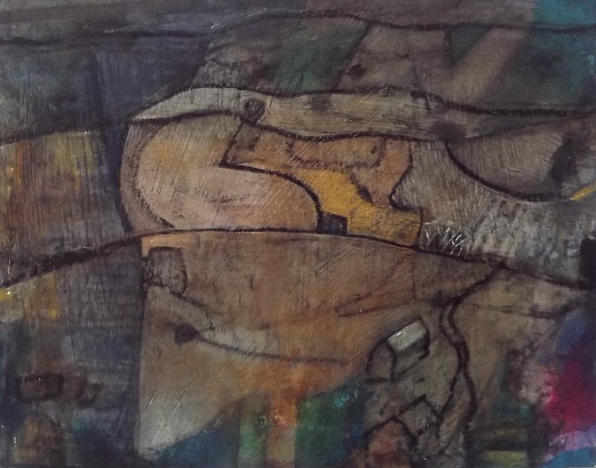 Sarahballartist's tweet photo. #chalkdowns #landscape #mixedmedia #painting #art #barns #farming #pathways #turquoise #gold https://t.co/7hRCP8boQW