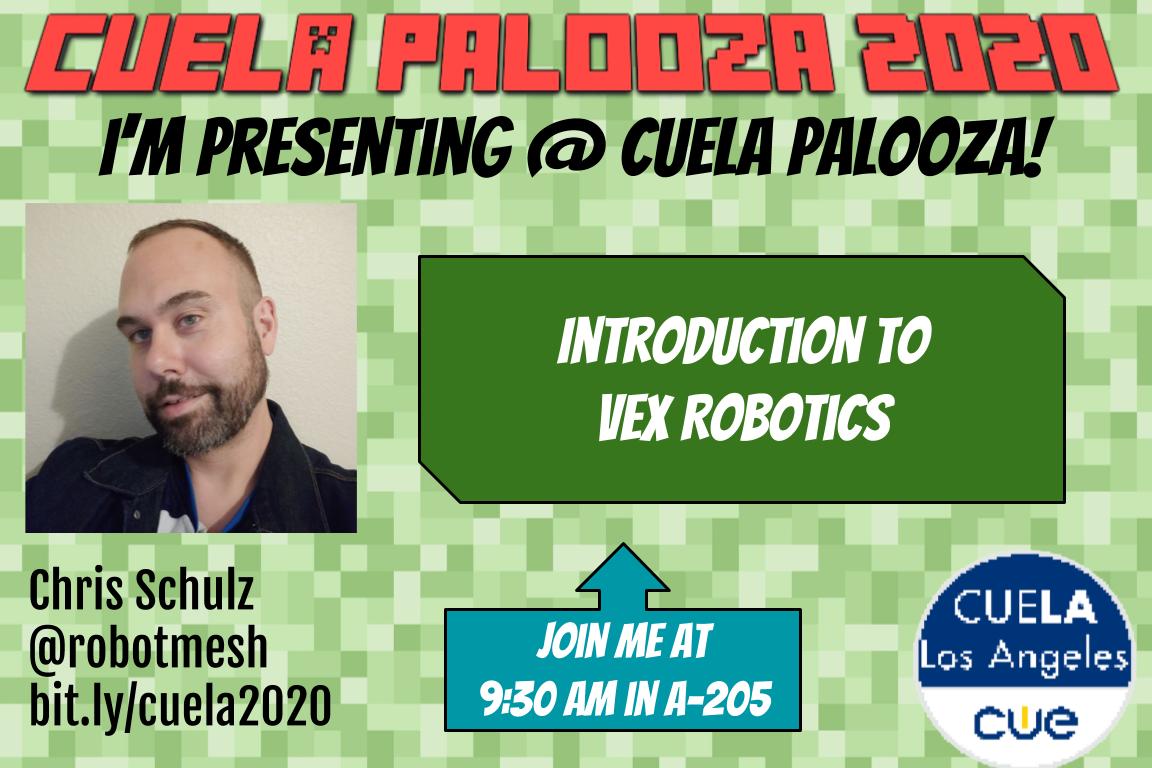 Come and see me at CUELA today!

#Palooza2020 #CUELA #CUELAPalooza